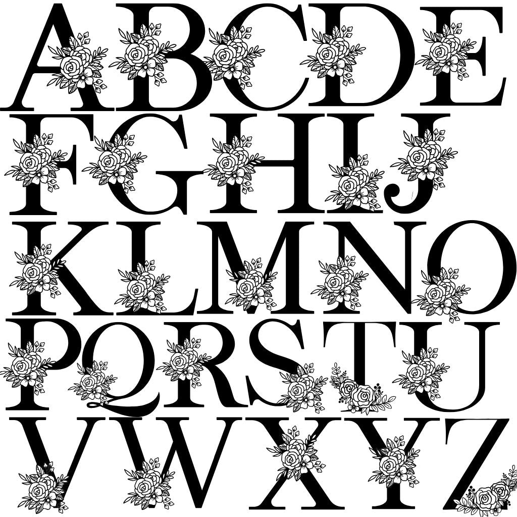 Name Sling-Floral Initials