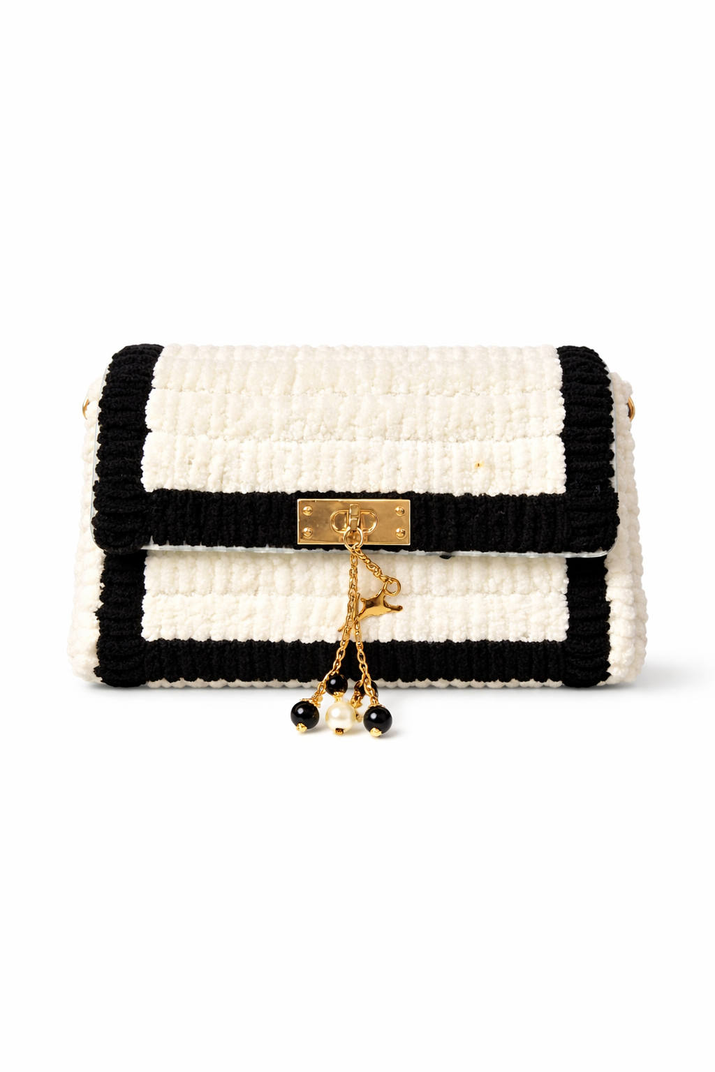 Midnight Pearl Wool Sling Bag
