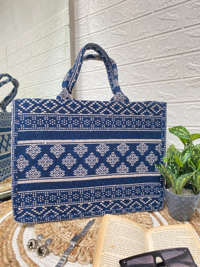 Blue Skyline Tote